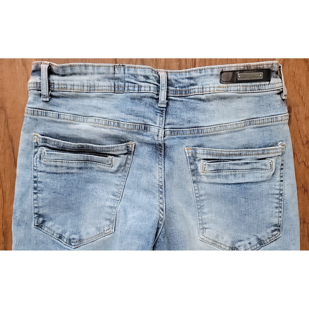 8eight DSTRKT Men's Cream Blue Stretch Street Wear Denim Sz 32x32L - Picture 7 of 7